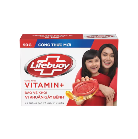 Xà phòng rửa tay Lifebuoy Vitamin + Bảo Vệ Vượt Trội 10 90g đỏ (72 cục / thùng)