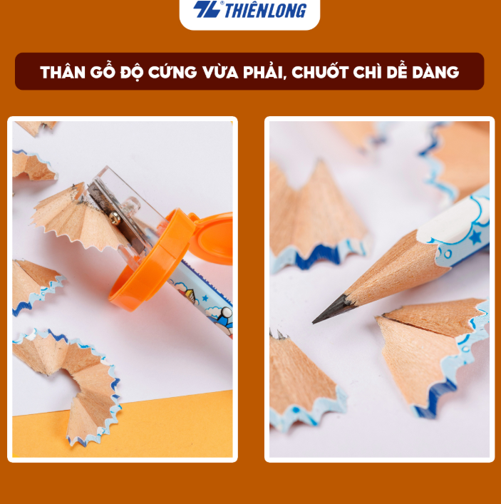 Bút chì gỗ 2B Thiên Long TP-GP009/DO Đôrêmon (10)
