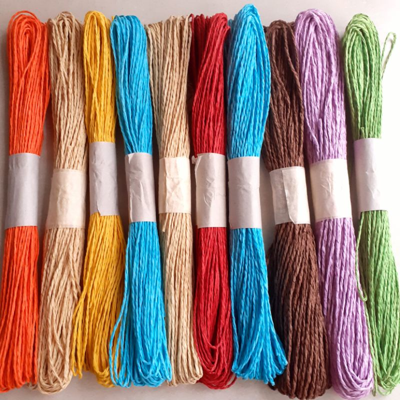 Dây thừng giấy màu (12 bó nhiều màu/ 1 bịch)