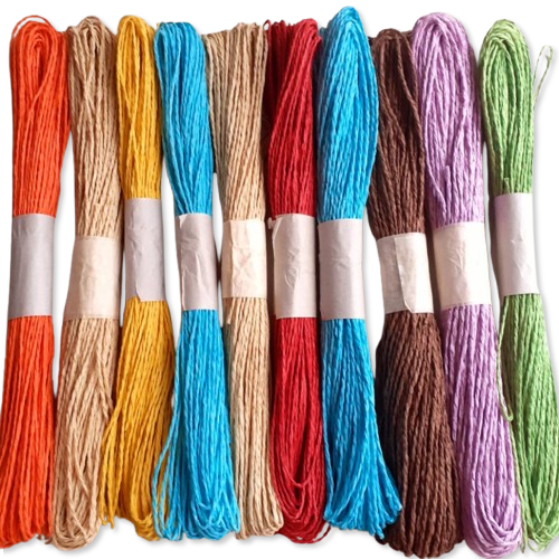 Dây thừng giấy màu (12 bó nhiều màu/ 1 bịch)
