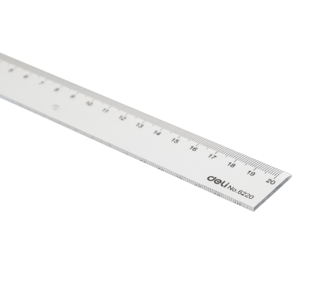 Thước kẻ mica 20cm Deli 6220