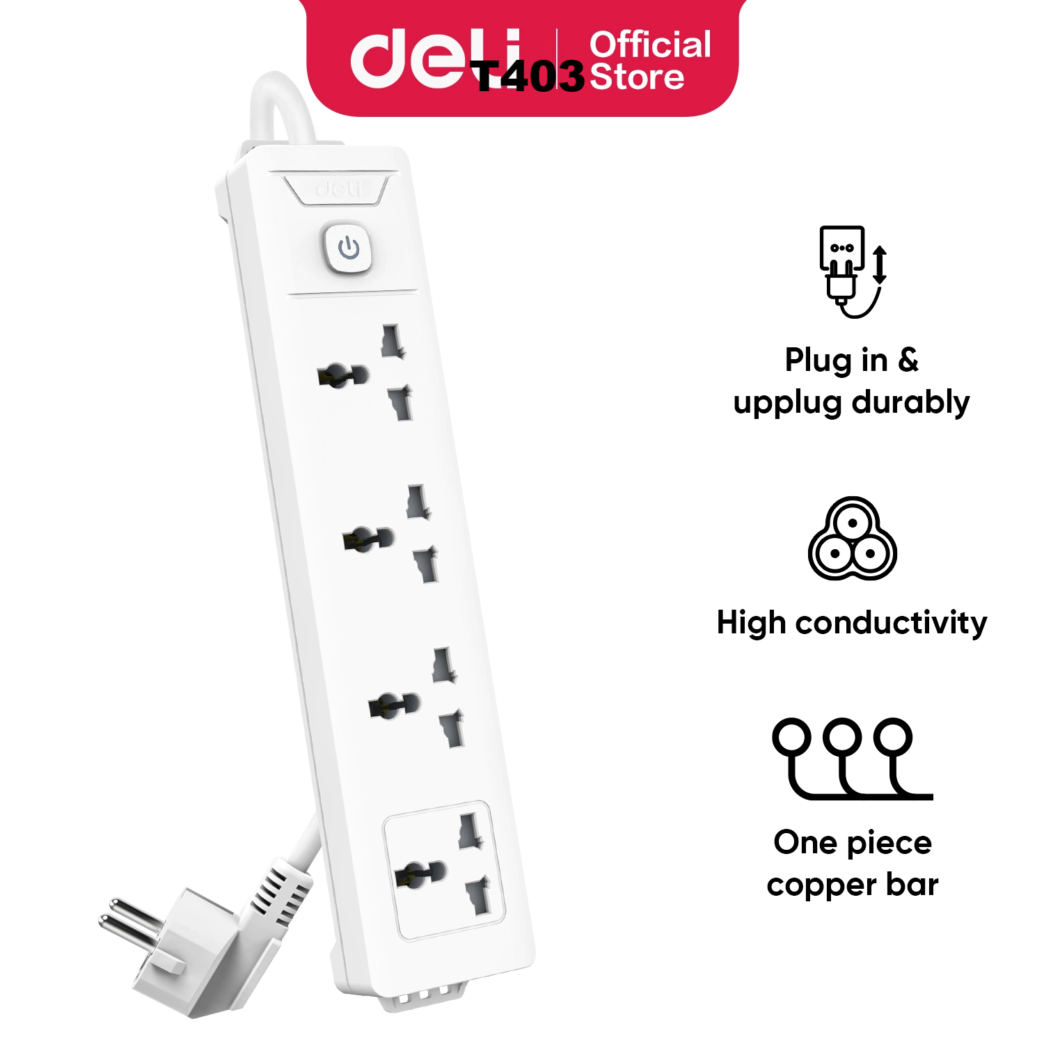 Ổ cắm điện Deli