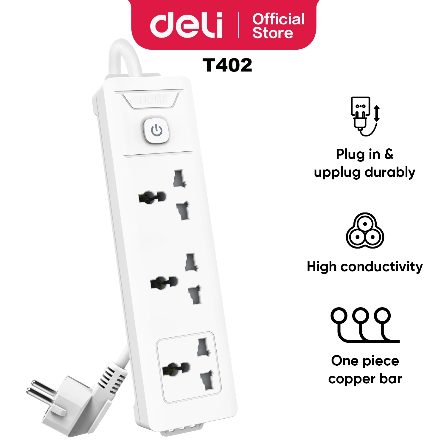 Ổ cắm điện Deli