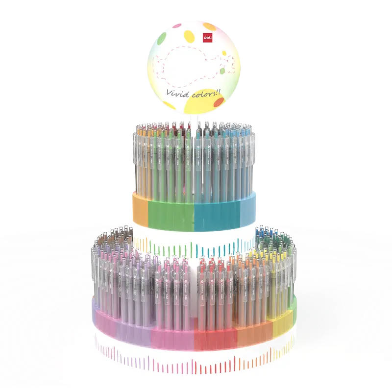 Bút gel bấm nhiều màu Indelight Deli G118 0.5mm (12)