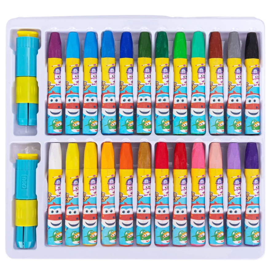 Sáp màu dầu pastel Deli Super Wings C009-24 24 màu