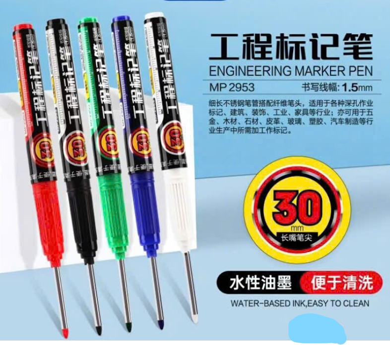 Bút dạ dầu Baoke MP2953 ngòi dài chuyên dụng 1.5mm (12)