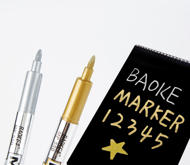 Bút lông màu nhũ marker metalic Acrylic BAOKE MP550 1.5mm