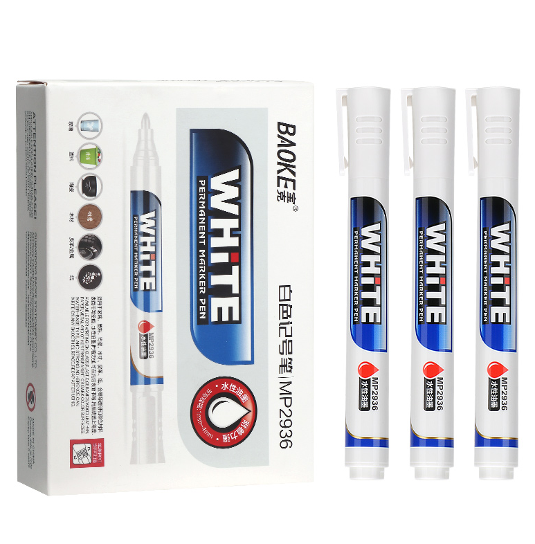 Bút lông dầu BAOKE MP2936 - Mực trắng (12)