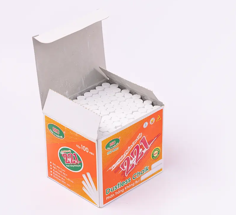 Phấn trắng viết bảng không bụi MIC 10 viên/ 100 viên