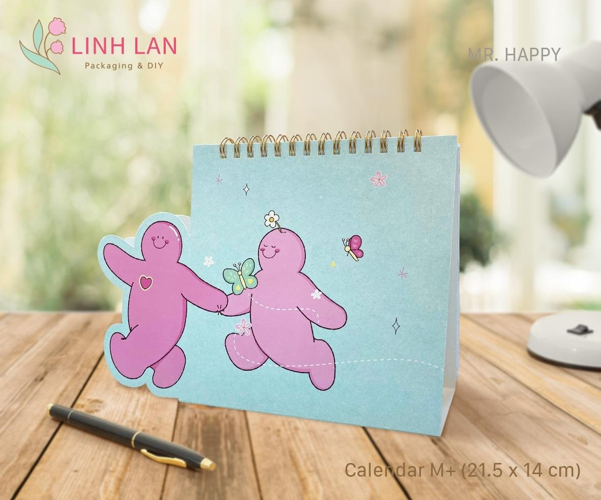 Lịch để bàn Linh Lan Décor 2026 lò xo chữ A - size M+ (21.5x14cm) (1 mẫu)