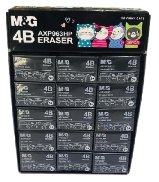 Gôm tẩy đen 4B lớn M&G AXP963HP many cat (30)