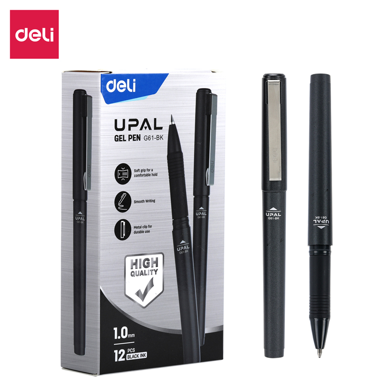 Bút gel ký Deli G61-BL Upal 1.0mm (12)