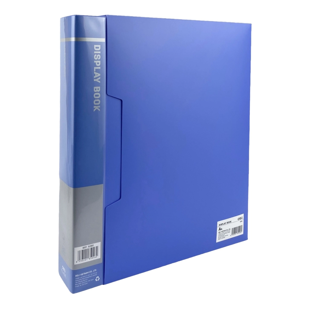 Bìa 100 lá nhựa có hộp Deli 5200 A4 (6)