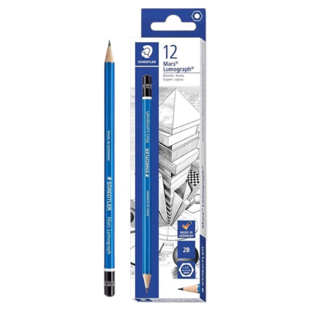 Bút chì gỗ Staedtler Mars Lumograph Nr.100-2B 2B (12/72)