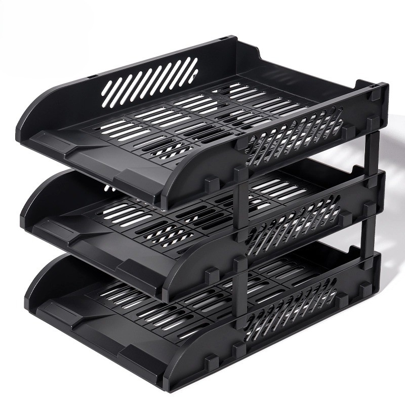 Kệ hồ sơ 3 tầng nhựa màu A4 Deli 9213