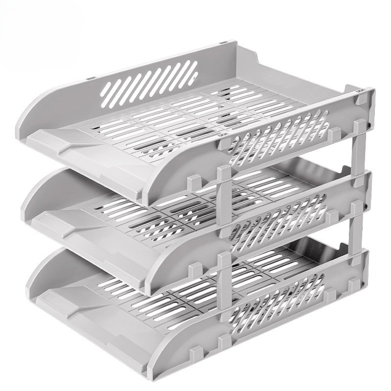 Kệ hồ sơ 3 tầng nhựa màu A4 Deli 9213