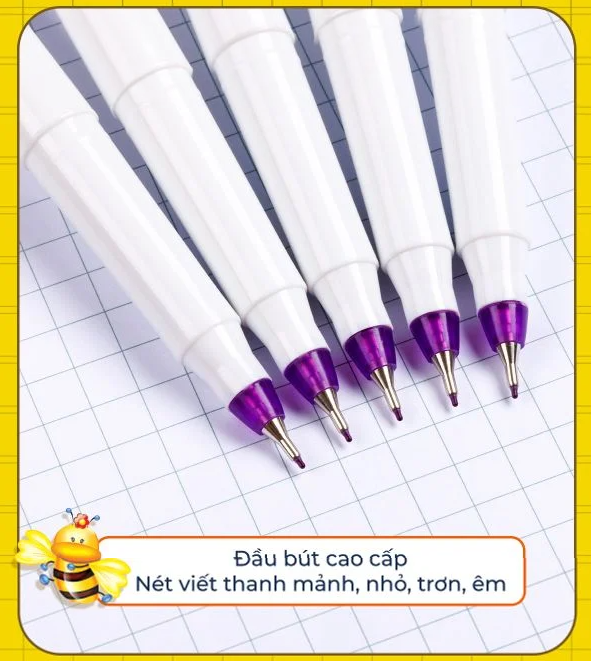 Bút lông kim Thiên Long Điểm 10 TP-FL04/DO Doremon 0.3mm, mực tím (10/600)