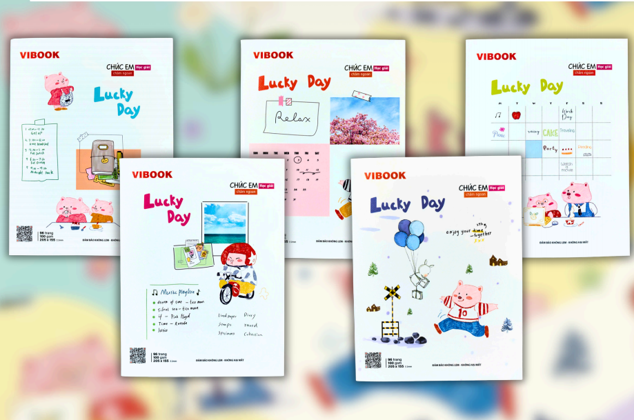 Tập HS Vĩnh Tiến Lucky day 96 trang 100gsm 4 ô ly caro (5/100)