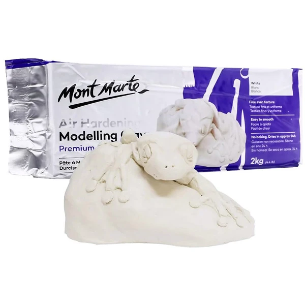 Đất sét tự khô Mont Marte Premium MMSP0007-V07 White 2Kg đất làm gốm