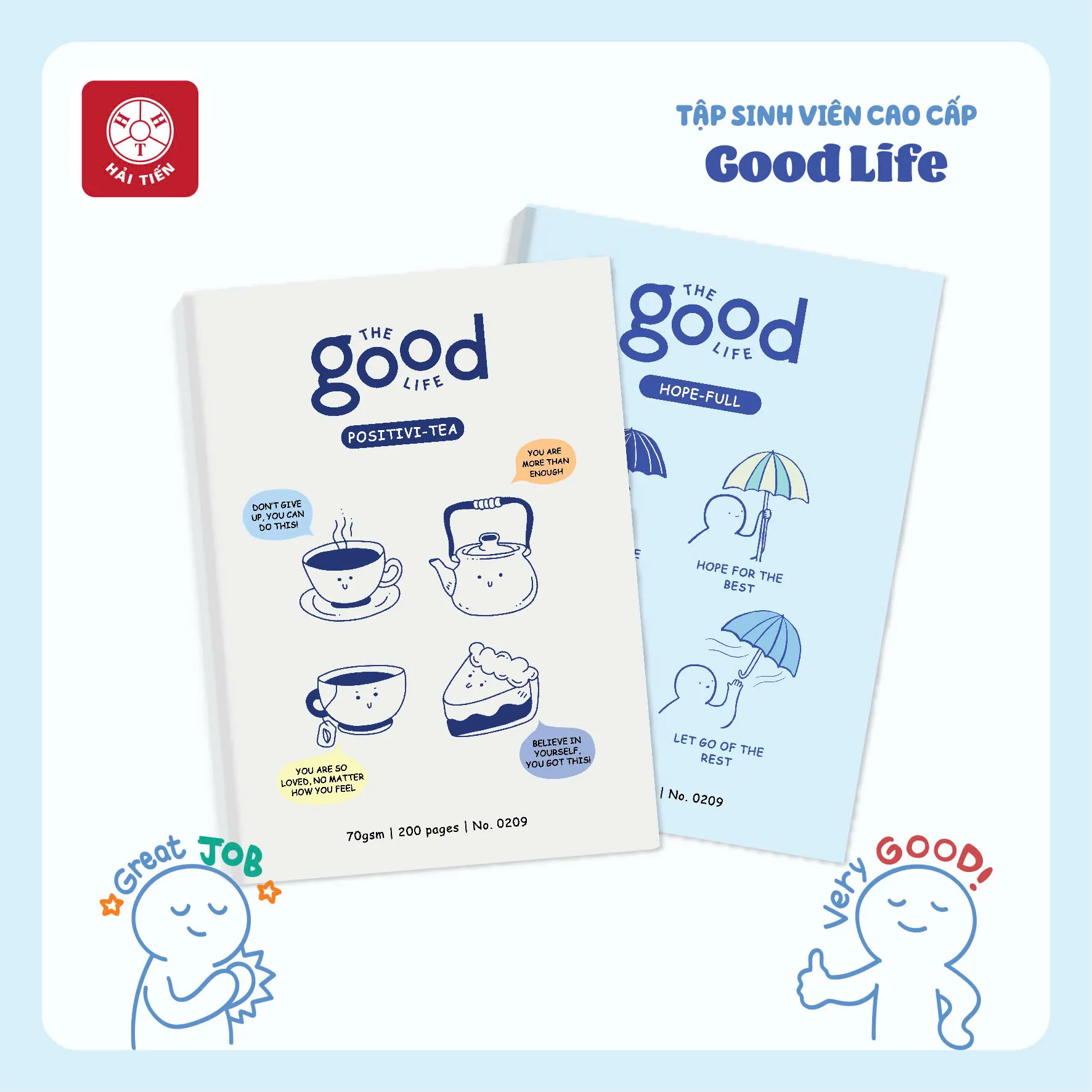 Tập SV Hải Tiến Good Life NO.0216 70gsm, 200tr, giấy vàng ngà, 4 ôly (3/60)