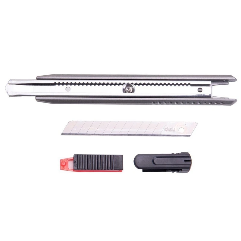 Dao rọc giấy cán sắt nhỏ 9mm Deli 2036 (12)