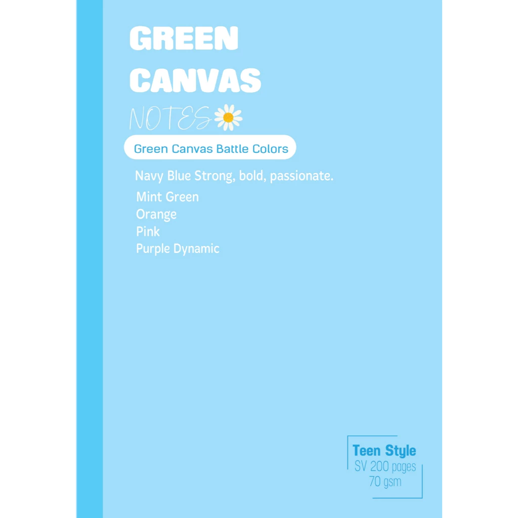Tập SV Thuận Tiến Teen Green Canvas 200 trang 70gsm 4 ôly sinh viên B5 Tibook (5/70)