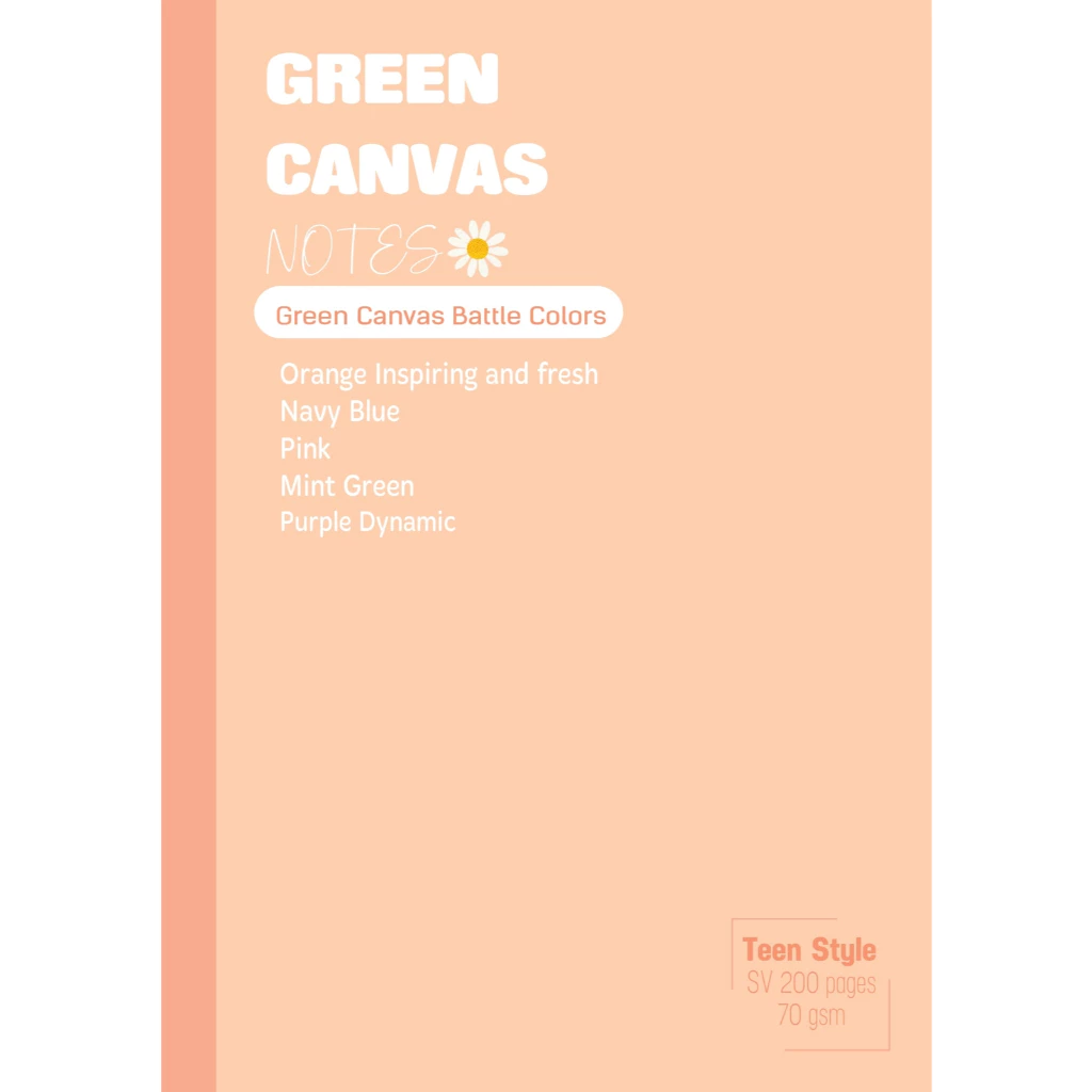 Tập SV Thuận Tiến Teen Green Canvas 200 trang 70gsm 4 ôly sinh viên B5 Tibook (5/70)