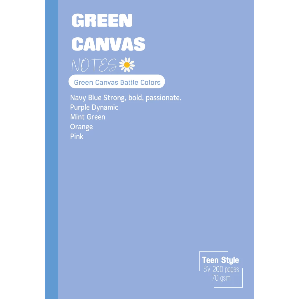 Tập SV Thuận Tiến Teen Green Canvas 200 trang 70gsm 4 ôly sinh viên B5 Tibook (5/70)