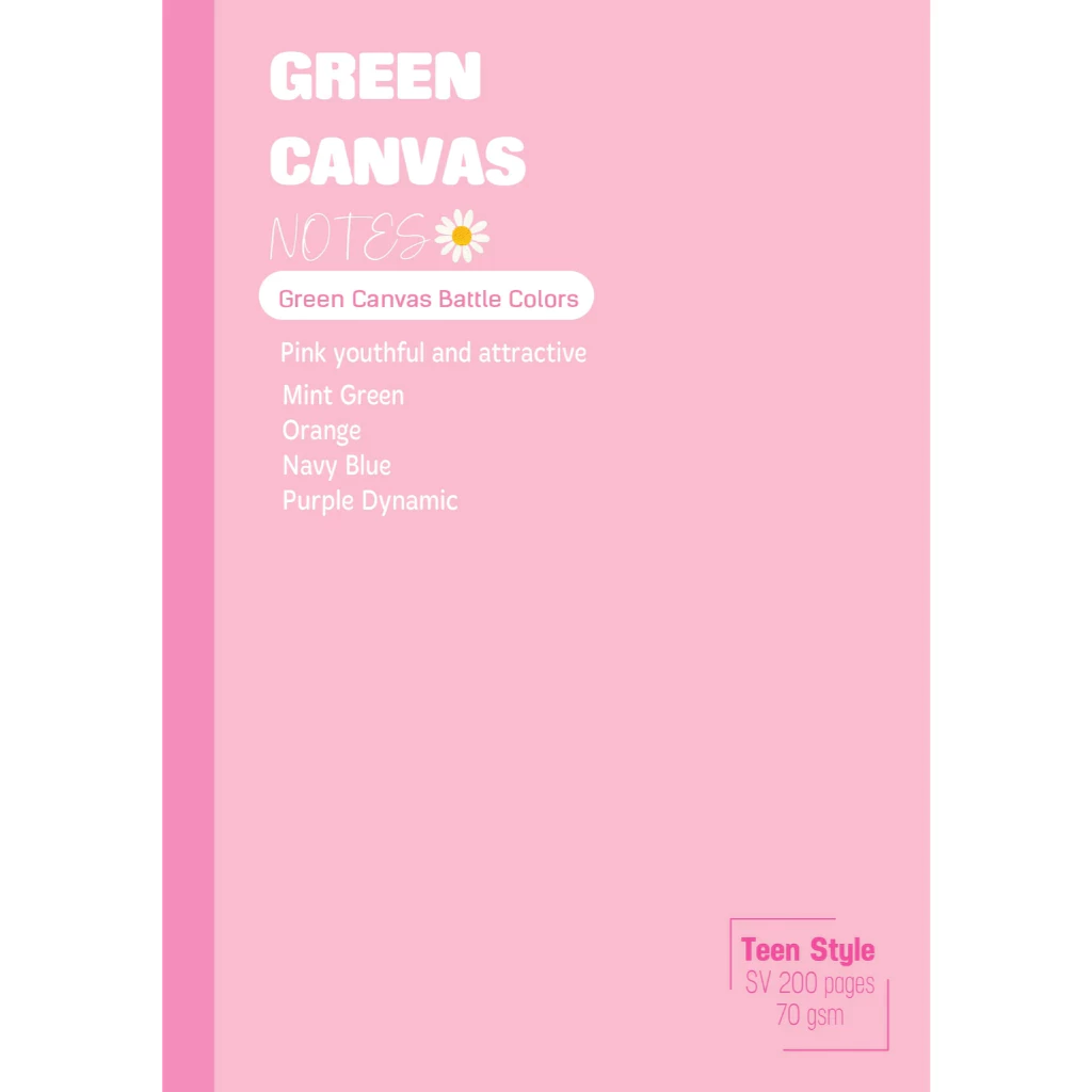 Tập SV Thuận Tiến Teen Green Canvas 200 trang 70gsm 4 ôly sinh viên B5 Tibook (5/70)