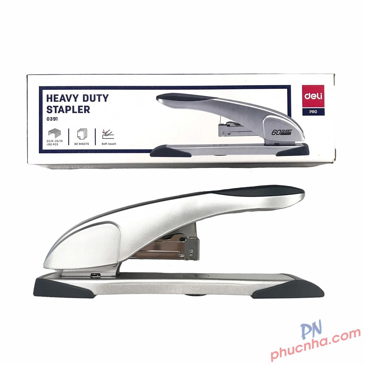 Bấm kim trung Deli 0391 60 tờ