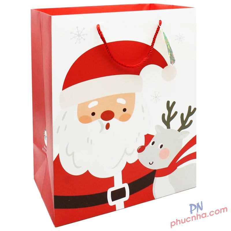 Túi giấy mẫu noel đứng size XXL+ 40x30x18 TDXmas XXL+