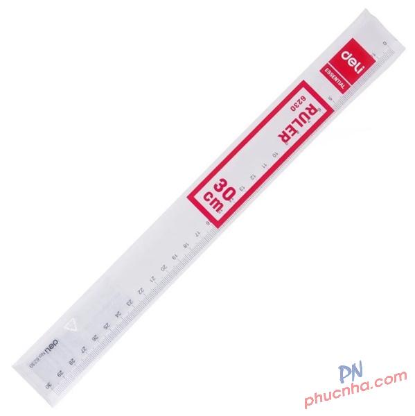 Thước kẻ mica 30cm Deli 6230