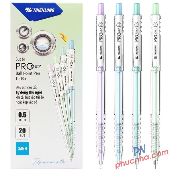 Bút bi Thiên Long TL-105 màu pastel PRO 027 0.5mm (20)