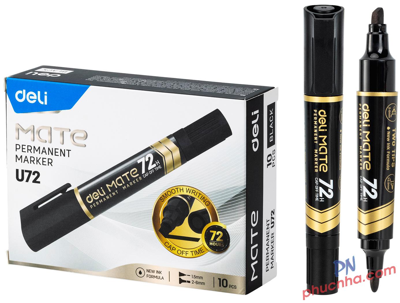 Bút lông dầu 2 đầu Deli U72 (10)