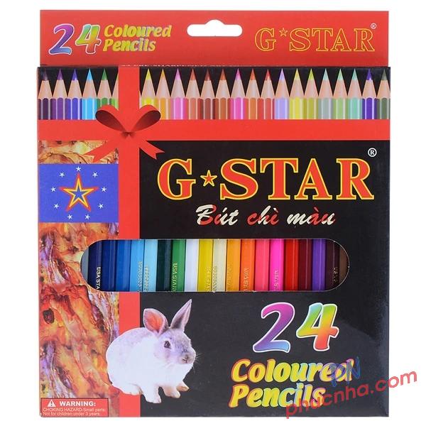 Bút chì màu G-Star hộp giấy đỏ con thỏ