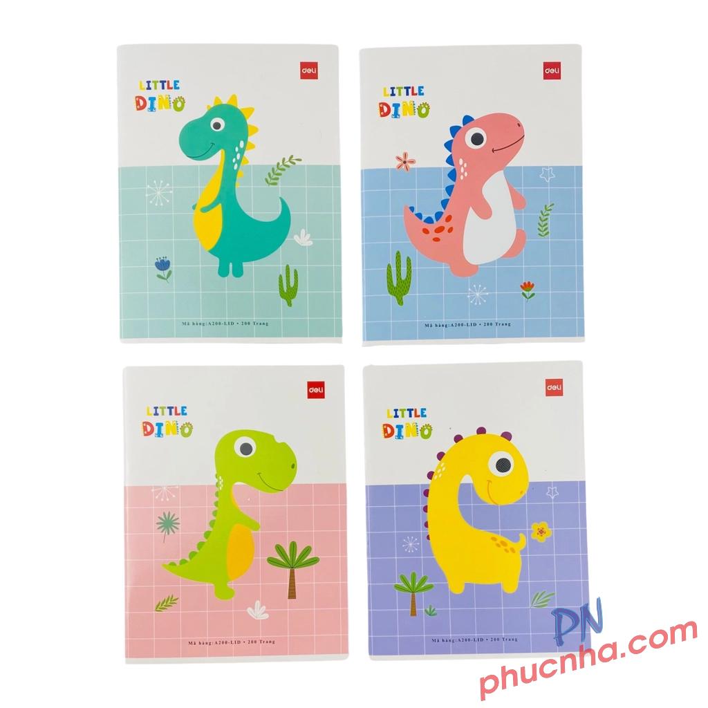 Tập HS Deli A200-LID little Dino 200tr 80gsm 4 ô ly (5/50)