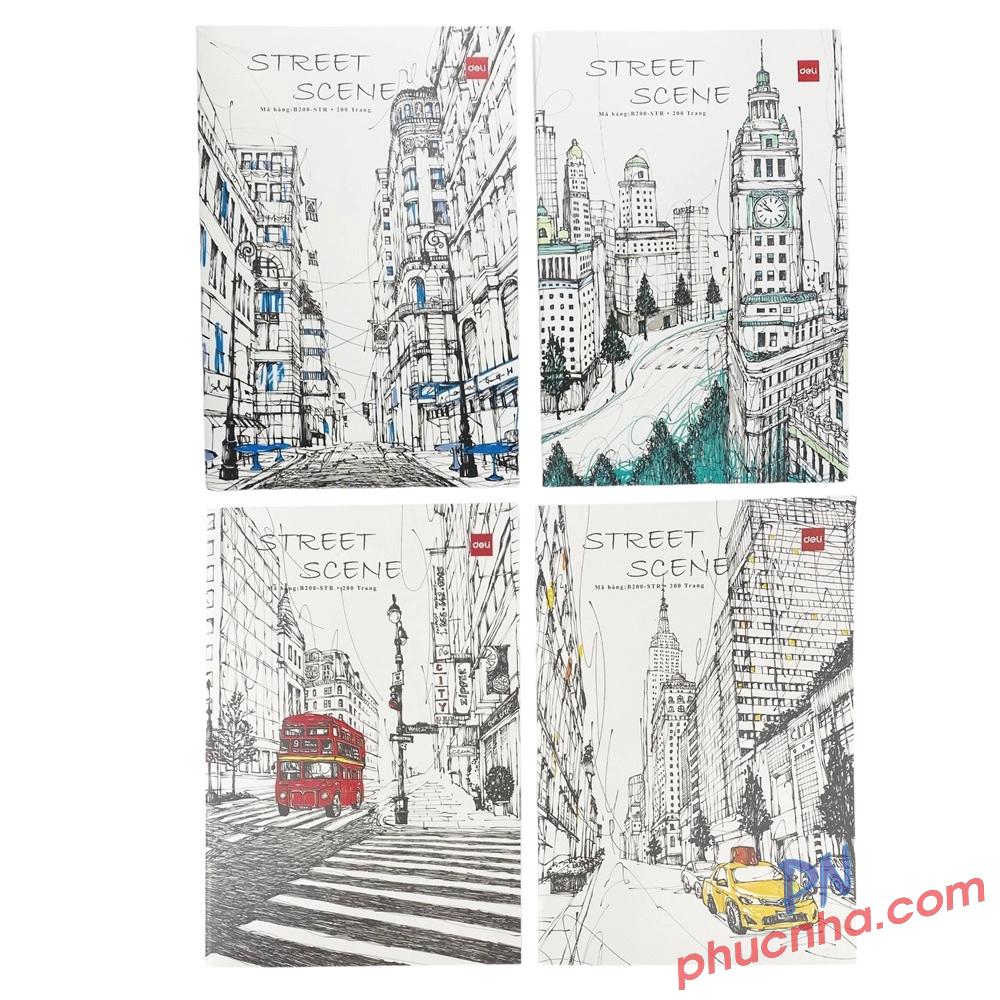 Tập SV Deli B200-STR 200tr 80gsm kẻ 4 ly ngang(5/40)