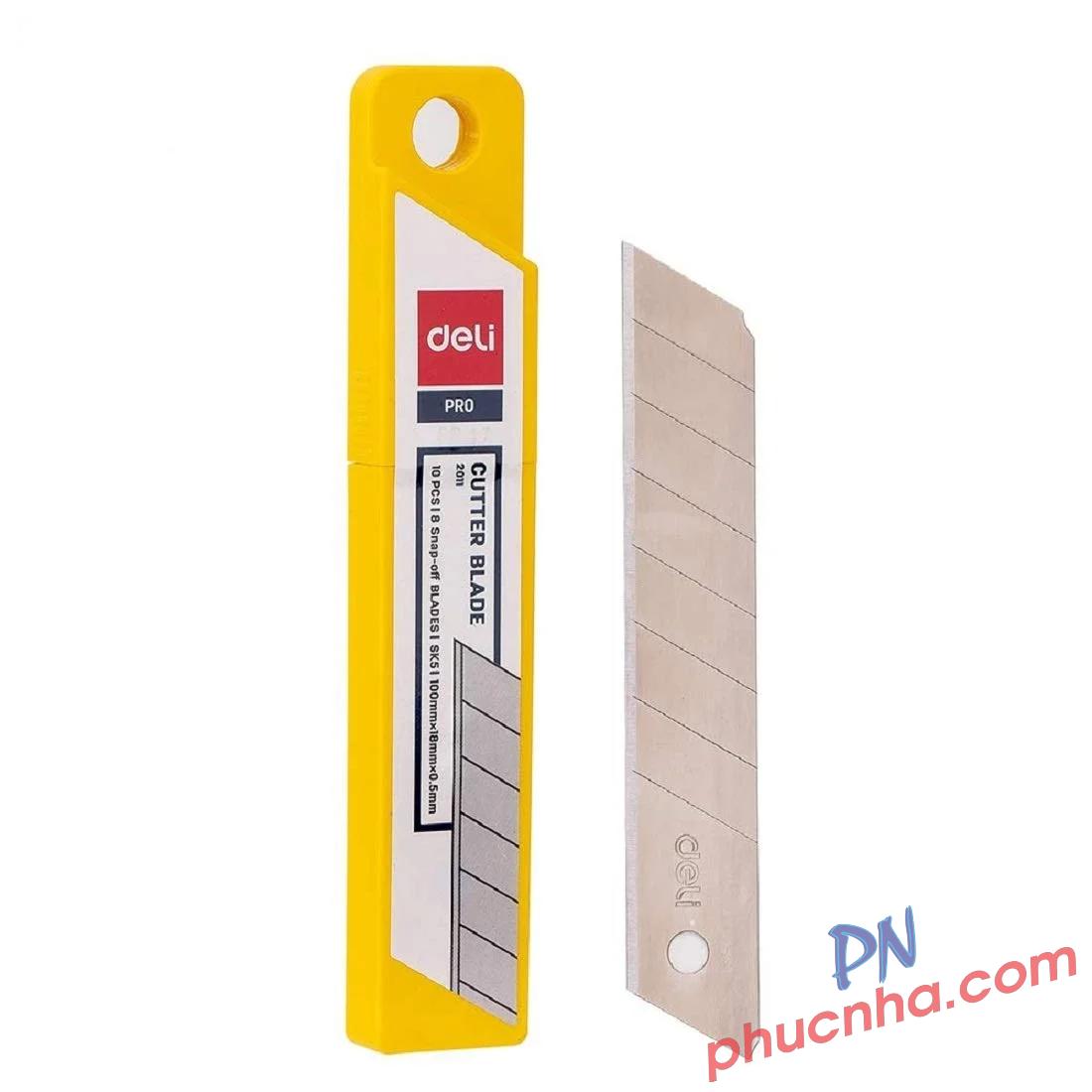 Lưỡi dao rọc giấy lớn 18mm Deli 2011 (20/160)