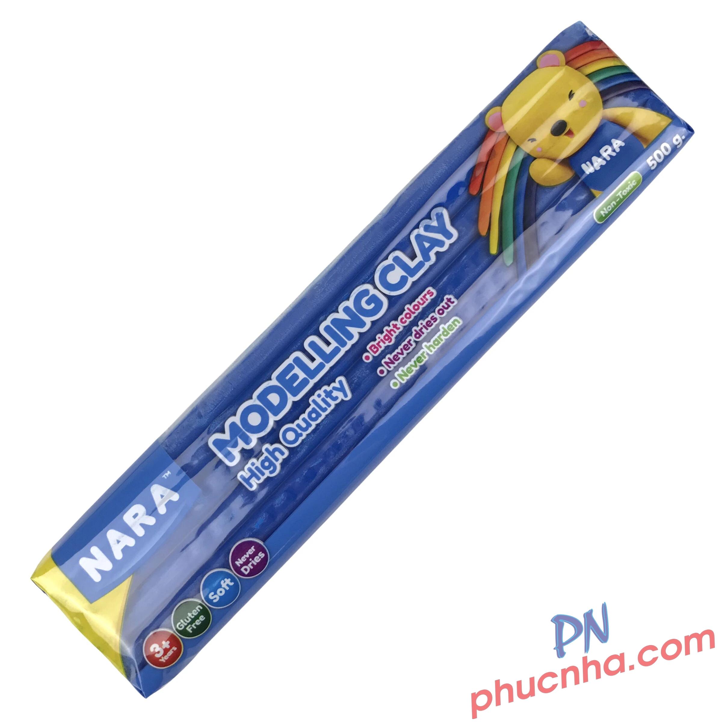 Đất sáp nặn Kiddy Clay NARA PO-500 túi 500gr (11 màu)