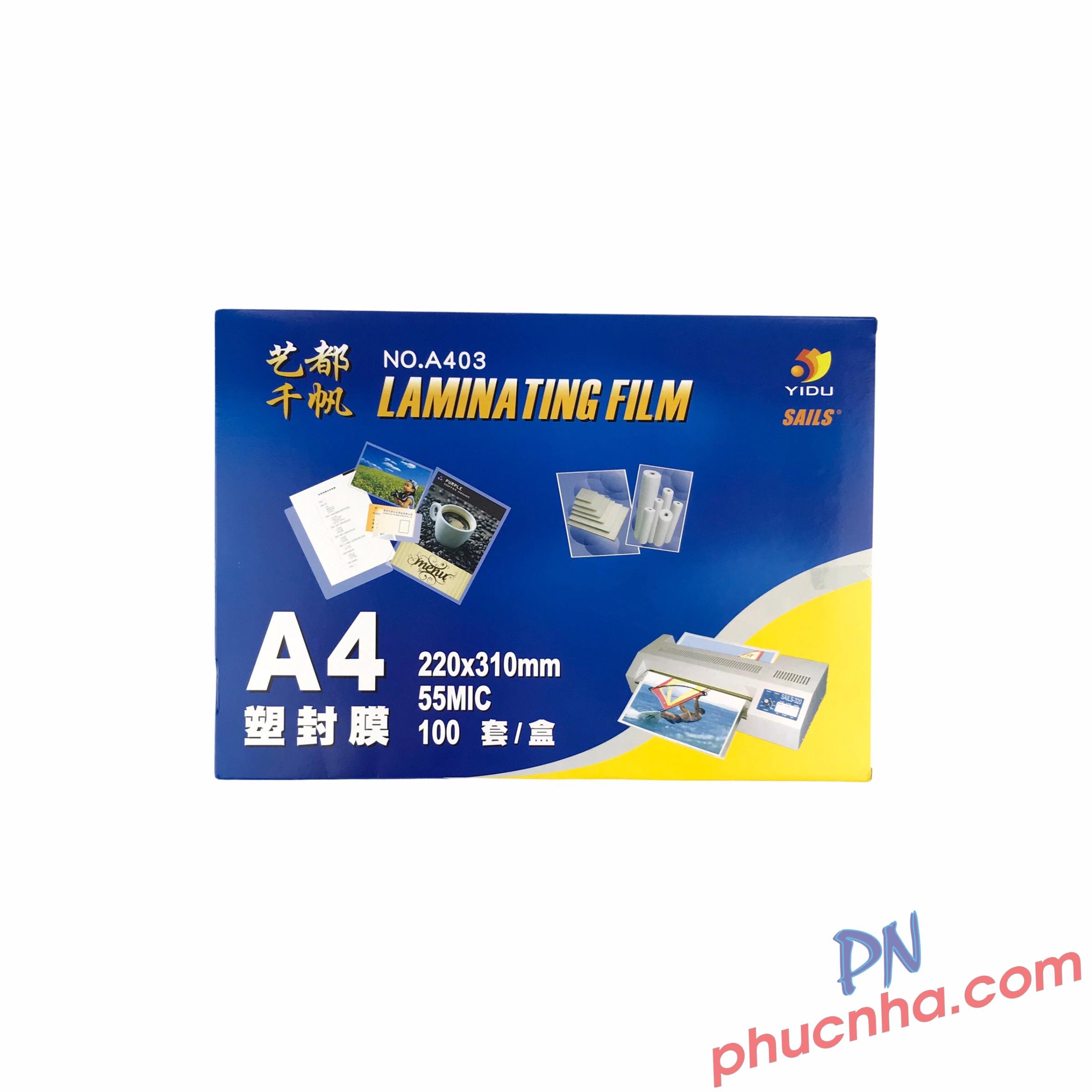 Nhựa ép 220x310mm A4 55mic Yidu (20)