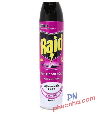 Bình xịt côn trùng Raid 600ml (12)