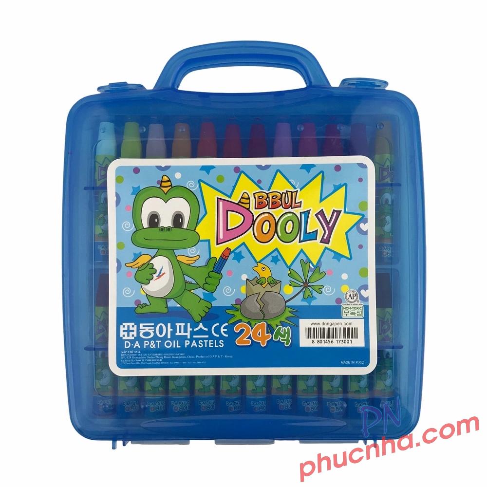 Sáp màu dầu D.A P&T Dooly hộp nhựa 12  màu, 18 màu, 24 màu, 36 màu, 48 màu