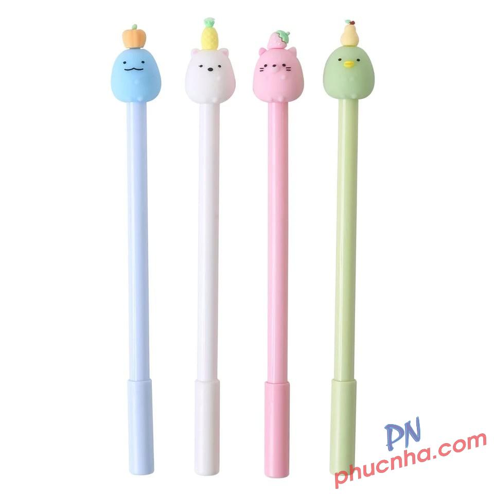 Bút gel hình thú - Mực tím/ xanh/ đen