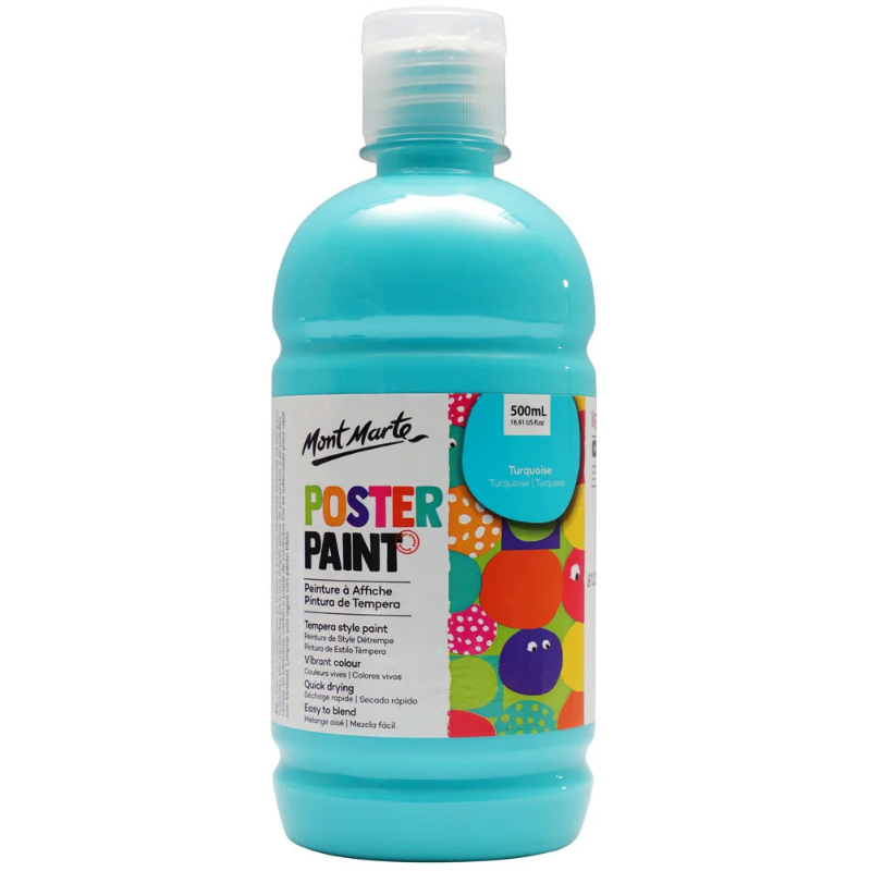 Màu vẽ poster 500ml Mont Marte - Màu nước poster tô tượng, vẽ mĩ thuật