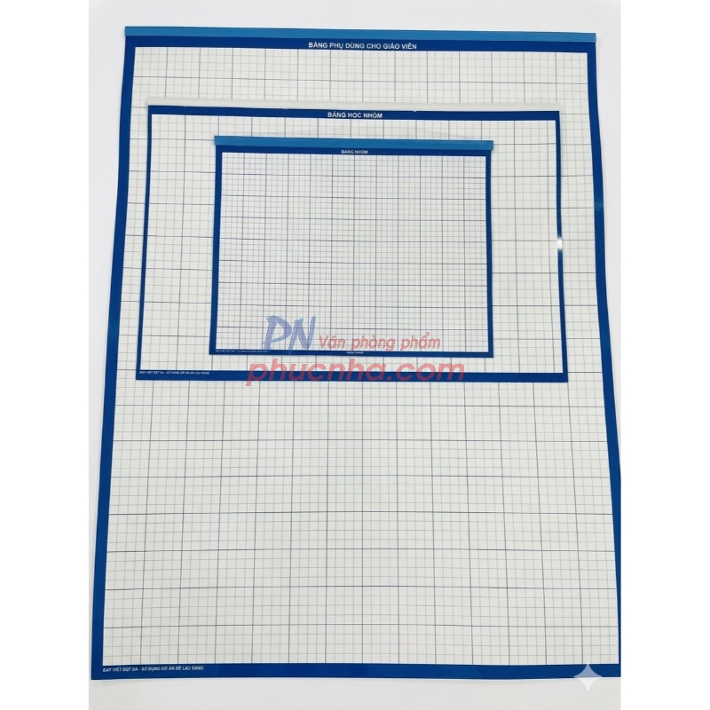 Bảng học nhóm 70x90cm có nẹp đứng dây treo, bảng phụ giáo viên