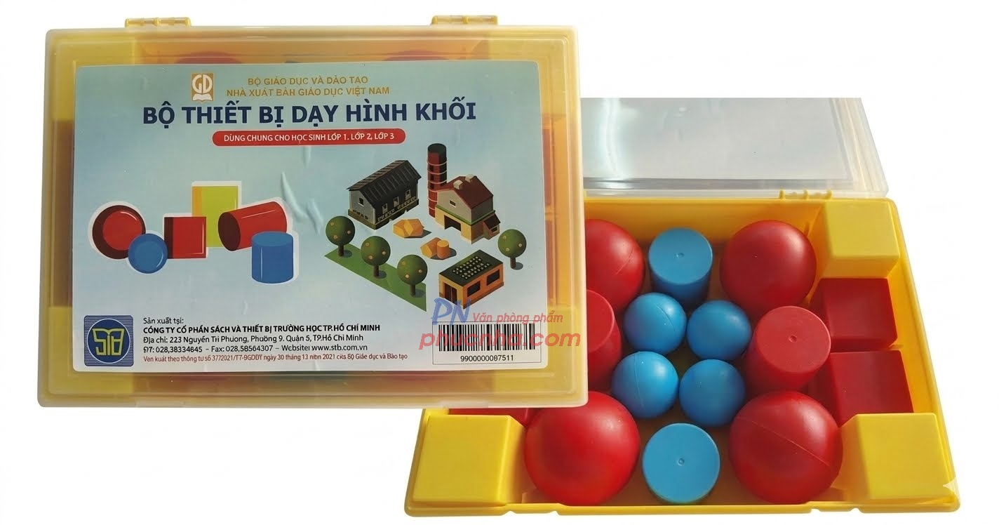 Bộ thiết bị dạy hình khối (dùng chung cho học sinh lớp 1, lớp 2 ,lớp 3) hộp 2 (20)