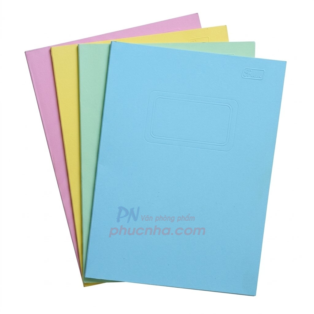 Bìa bướm A4 Grand giấy dày 325gsm, bìa 2 túi cạnh màu Xanh biển, Xanh lá, Hồng, Vàng (20 cái/ xấp/ màu)