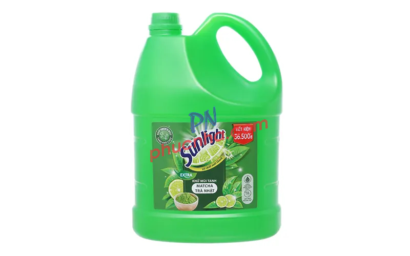 Nước rửa chén Sunlight matcha trà xanh 3.6kg (3 can / thùng)