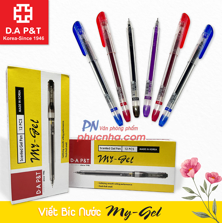 Bút gel nước My-gel D.A P&T 0.5mm (12)