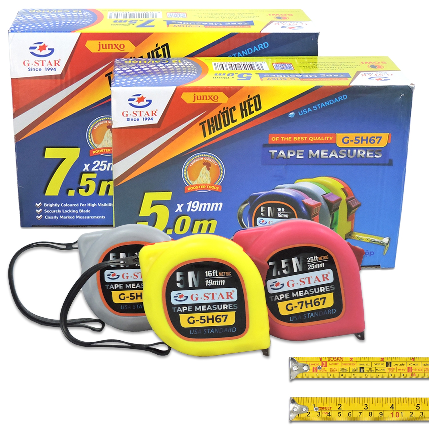 Thước kéo cuộn 5 mét G-Star G-5H67 (đục)